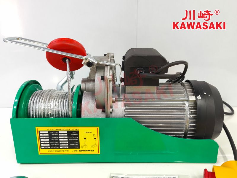 Tời điện mini PA600 cho khả năng nâng 300kg khi đi cáp đơn