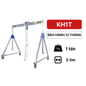 Cổng trục đẩy tay khung nhôm 1 tấn Kawasaki
