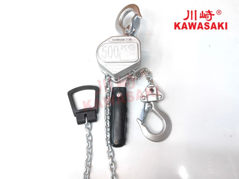 Pa lăng xích lắc tay mini 500kg Aluminum